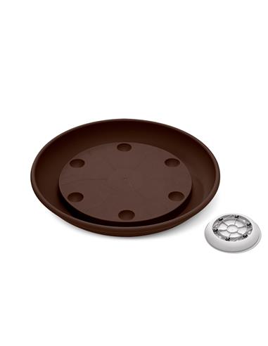 Πιάτο με 6 ρόδες Φ.35εκ. BROWN/KAΦE