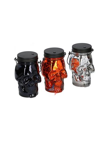 Κρανίο Halloween με LED 3σχ. 15εκ.