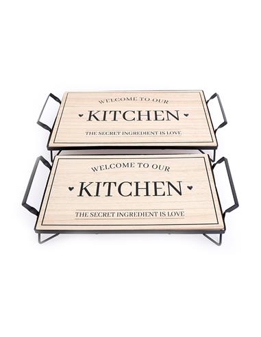Δίσκος σε βάση ξύλινος KITCHEN