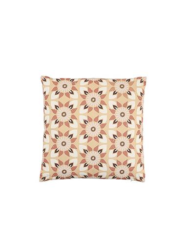 Μαξιλάρι poly αδιαβ.brown flowers 45X45