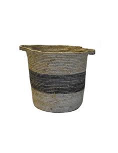 Καλάθι συνθ.raffia εκρού με...