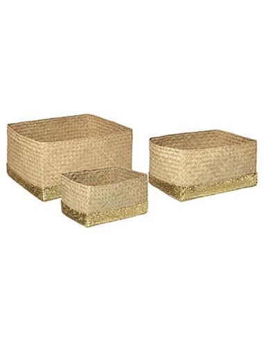Καλάθι Bamboo με χρυσό τελειώμα...