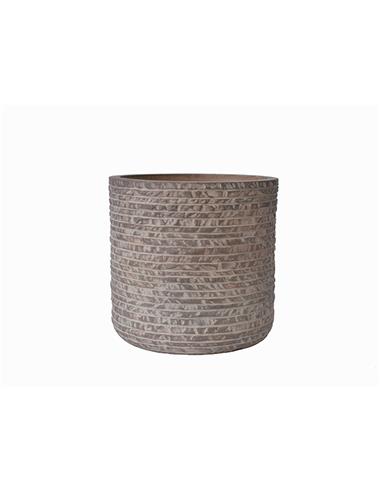 Γλάστρα fibreclay brick αν.καφέ...