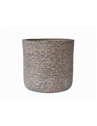 Γλάστρα fibreclay brick  αν.καφέ χρ....