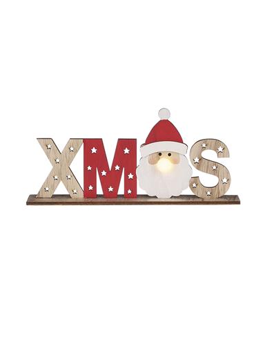 Διακοσμ.ξύλινο XMAS με LED 28X11X5