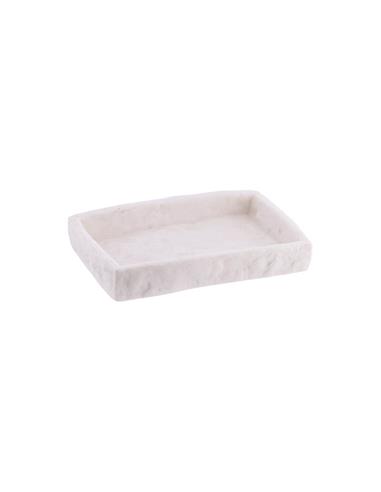 Σαπουνοθήκη polyresin stone λευκή