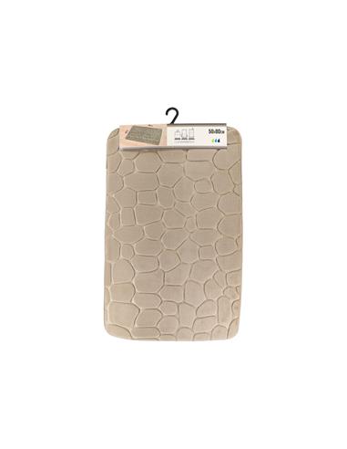 Χαλί μπάνιου βαμβ.memory 50X80 taupe