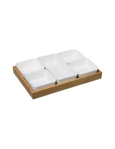 Μπωλ πορσ.Χ5 σε βάση bamboo 28Χ18,8