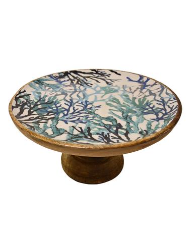 Πιατέλα σερβ.με πόδι  mango enamel...