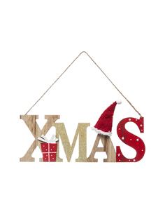 Γράμματα XMAS ξύλινο κρεμ....