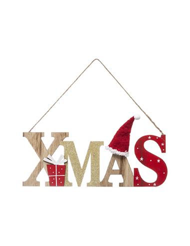 Γράμματα XMAS ξύλινο κρεμ. 10,5Χ30