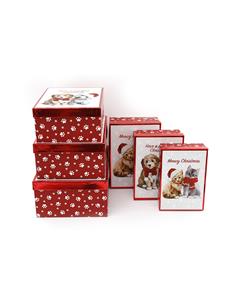 Κουτί χάρτινο xmas puppies σ/6