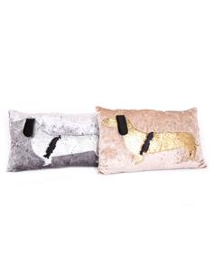 Μαξιλάρι βελουδ.dog sequins...
