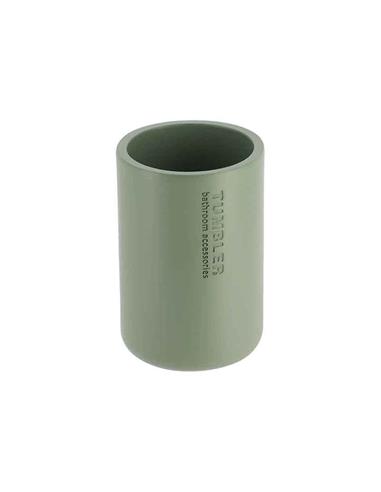 Ποτήρι μπάνιου polyresin χακί 7.5x14 cm