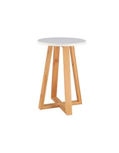 Σκαμπώ ξύλινο λευκό bamboo...