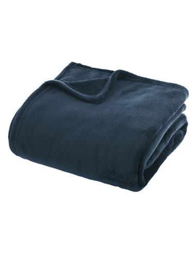 Κουβέρτα microfibre βελουδ.μπλε 180Χ230