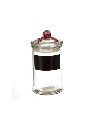Βάζο γυαλ.με μαυροπίνακα 5.8Χ11,  120ml