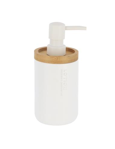 Dispenser polyresin λευκό με bamboo...