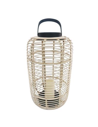 Φανάρι rattan φυσικό με κερί μπατ.LED...