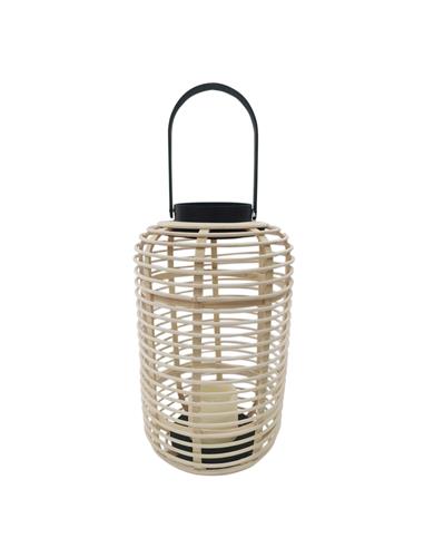 Φανάρι rattan φυσικό με κερί μπατ.LED...