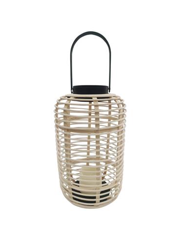 Φανάρι rattan φυσικό με κερί μπατ.LED...