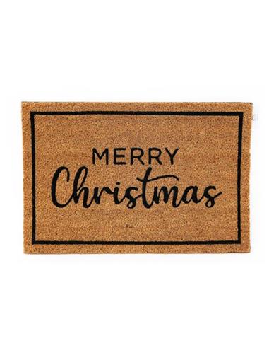 Ποδόμακτρο ψάθινο 60Χ40 MERRY CHRISTMAS