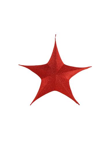 Αστέρι glitter ανοιγ/νο 135εκ. Κόκκινο