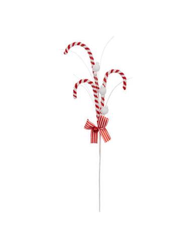 Κλαδί candy Χ3 , κόκκ/ασπρο, 85εκ.