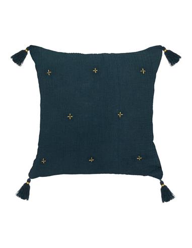 Μαξιλάρι Polycotton μπλε πετρόλ 40Χ40