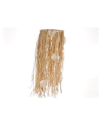 Διακοσμητικό κρεμ.raffia με capiz...
