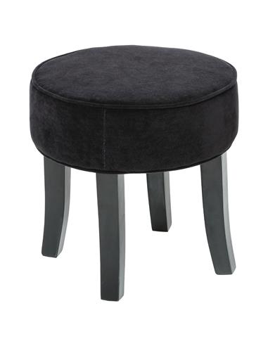 Σκαμπώ βελούδ.μαύρο Adriel 35X35