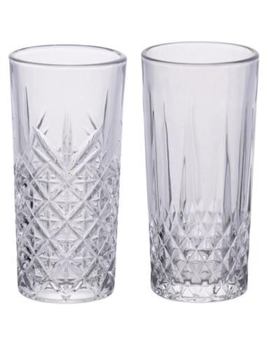 Ποτήρι γυάλ.νερου 2σχέδια Φ7xΗ15cm 300ml