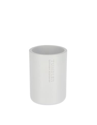 Ποτήρι μπάνιου polyresin λευκό ματ