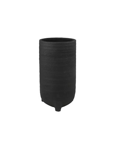 Κάσπώ κεραμ.μαύρο με πόδια Φ20,5 Η38,5cm