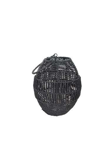 Φανάρι τεχν.Raffia μαύρο Φ23Η25,5cm