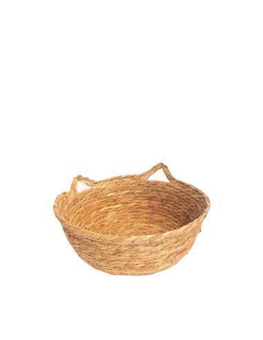 Καλάθι ψάθινο φυσικό Φ34,5Η13,5/17cm