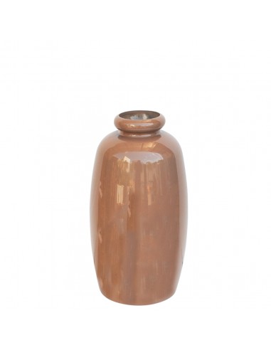 Βάζο γυάλ.recycled moca γαλακτ. Η35cm