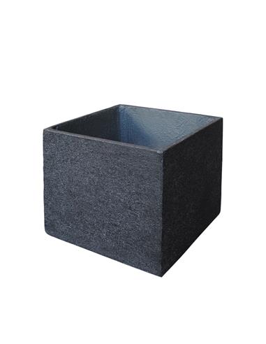 Γλάστρα cement rough μαύρο 55Χ55Χ46