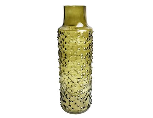 Βάζο γυαλ. πράσινο Φ12,5Η39cm