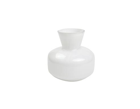 Βάζο γυαλ. γαλακτ.λευκό Φ15,5Η16cm