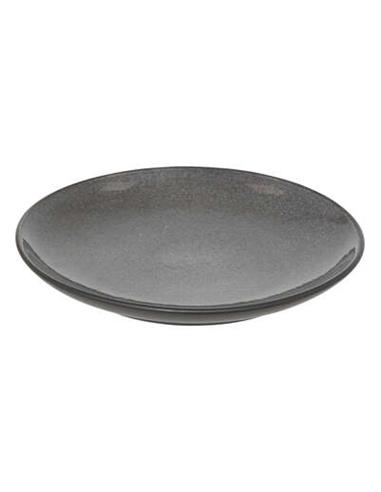 Πιάτο γλυκού STONEWARE σκ.γκρι Φ21cm