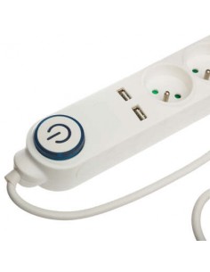 Πολύμπριζο Χ5  + 2USB θύρες 2