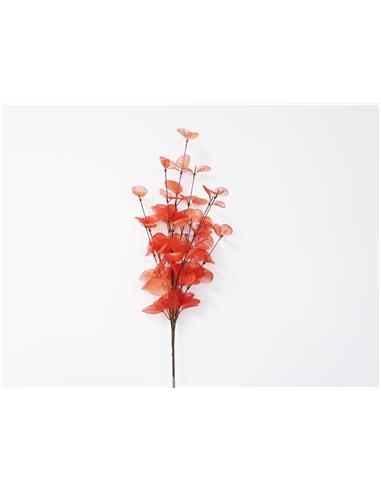 Κλαδί πορτοκαλί φύλλα Η72cm
