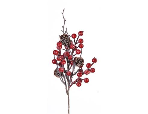 Κλαδί berries με κουκουνάρια Η30cm