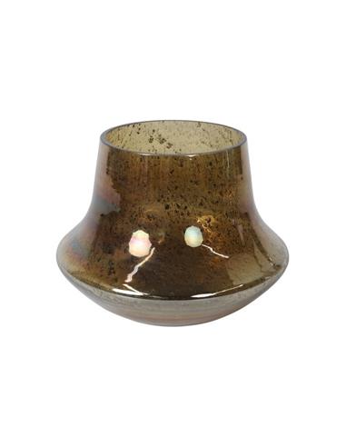 Βάζο γυάλ. Καφέ Φ23 Η18cm