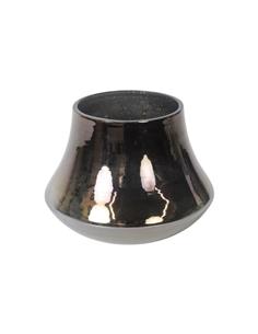 Βάζο γυάλ. γκρι Φ18 Η13,5cm