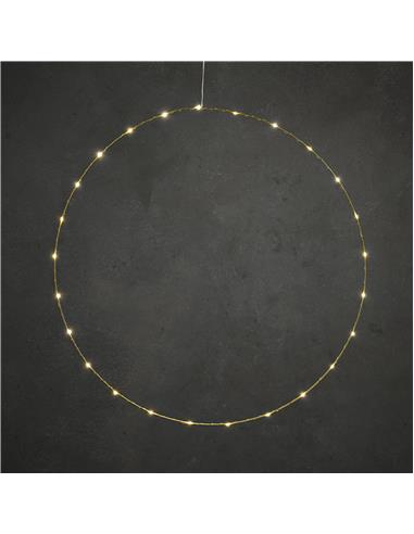 Στεφάνι χρυσό με 25LED λαμπάκια/warm...