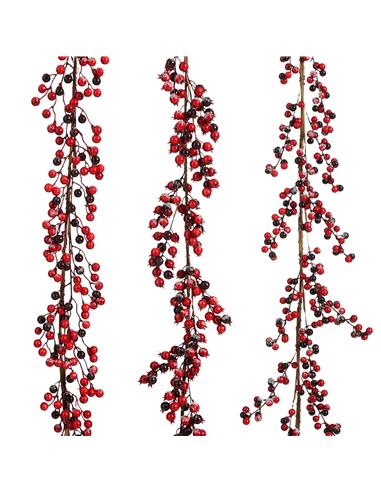Γιρλάντα berries κόκκινο/3σχ. Η180cm