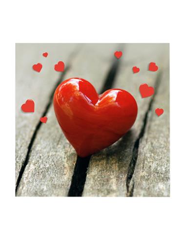 Χαρτοπετσέτες 3φυλλες"HEART" 33x33...