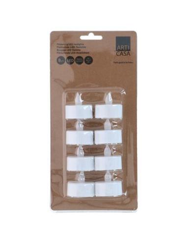 Κεριά ρεσώ LED 8τμχ Φ3,7Η3,7cm